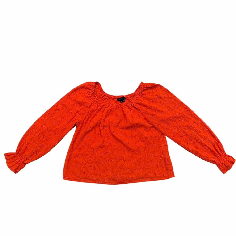 Sanctuary Off-Shoulder Eyelet Blouse - in Sunfire - Picture 3 of 6